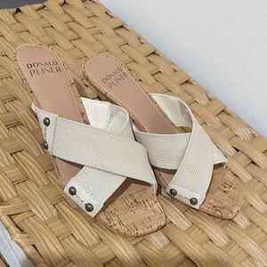 Donald J. Pliner Women's Beige Cross-Strap Sandals
